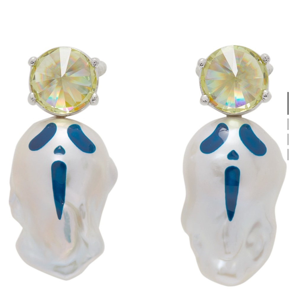 Jiwinaia Ghost Face Baroque Earrings